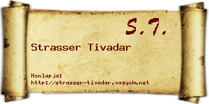 Strasser Tivadar névjegykártya